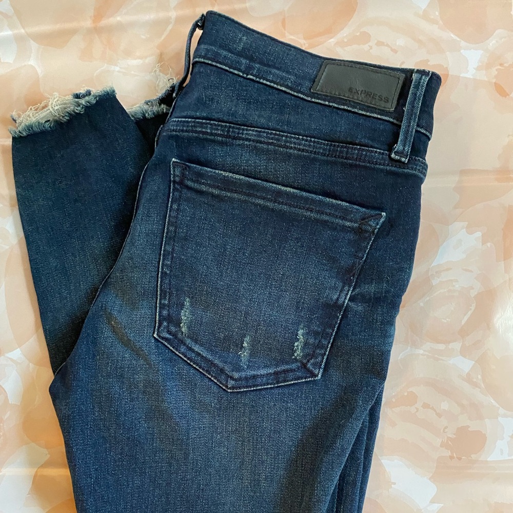 Express Dark Blue Skinny Jeans